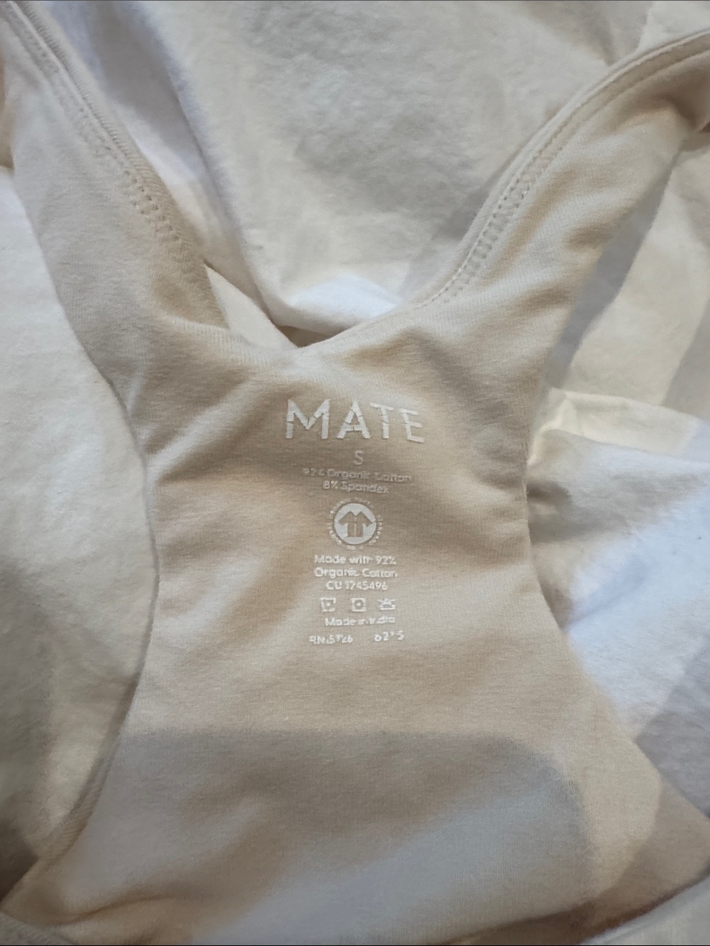 SET for sale. MATE the Label organic bike shorts and racerback crop tank - Picture 9 of 9